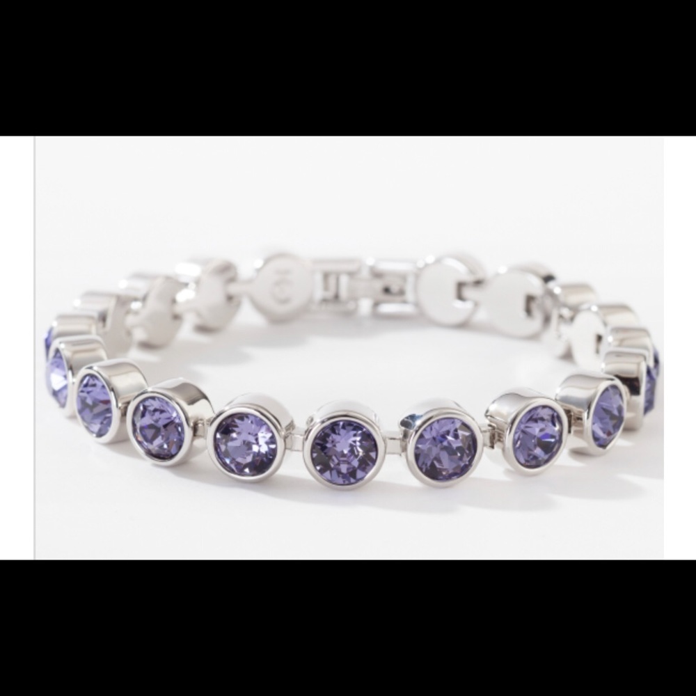 Touchstone Crystal by Swarovski ice bracelet dark purple new in box